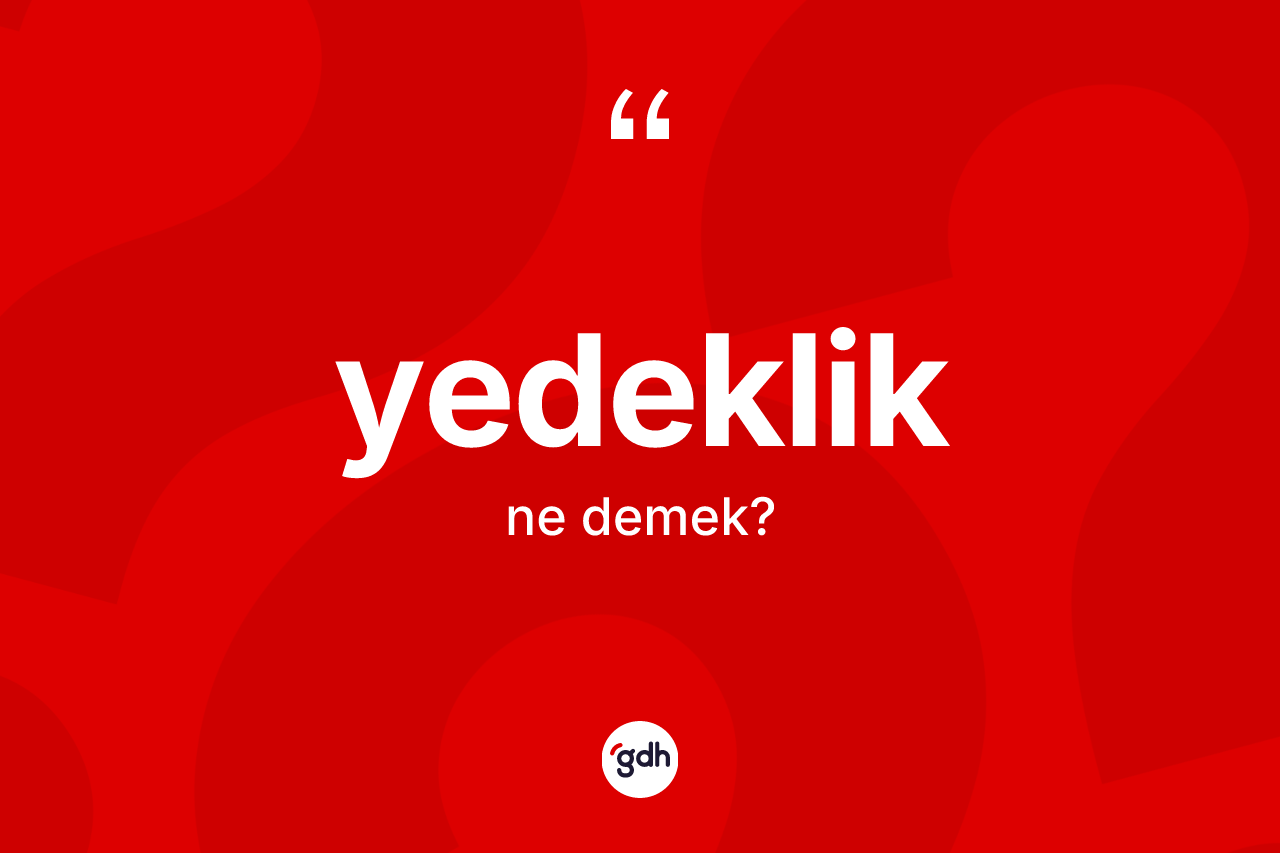 Yedeklik kelimesi ne demek? Yedekliğin sözlükteki anlamı nedir?
