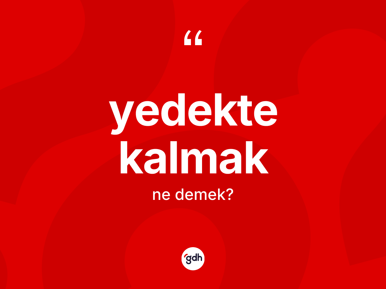 Yedekte kalmak ifadesinin kısaca tanımı nedir? Yedekte kalmak ifadesinin özellikleri nelerdir?