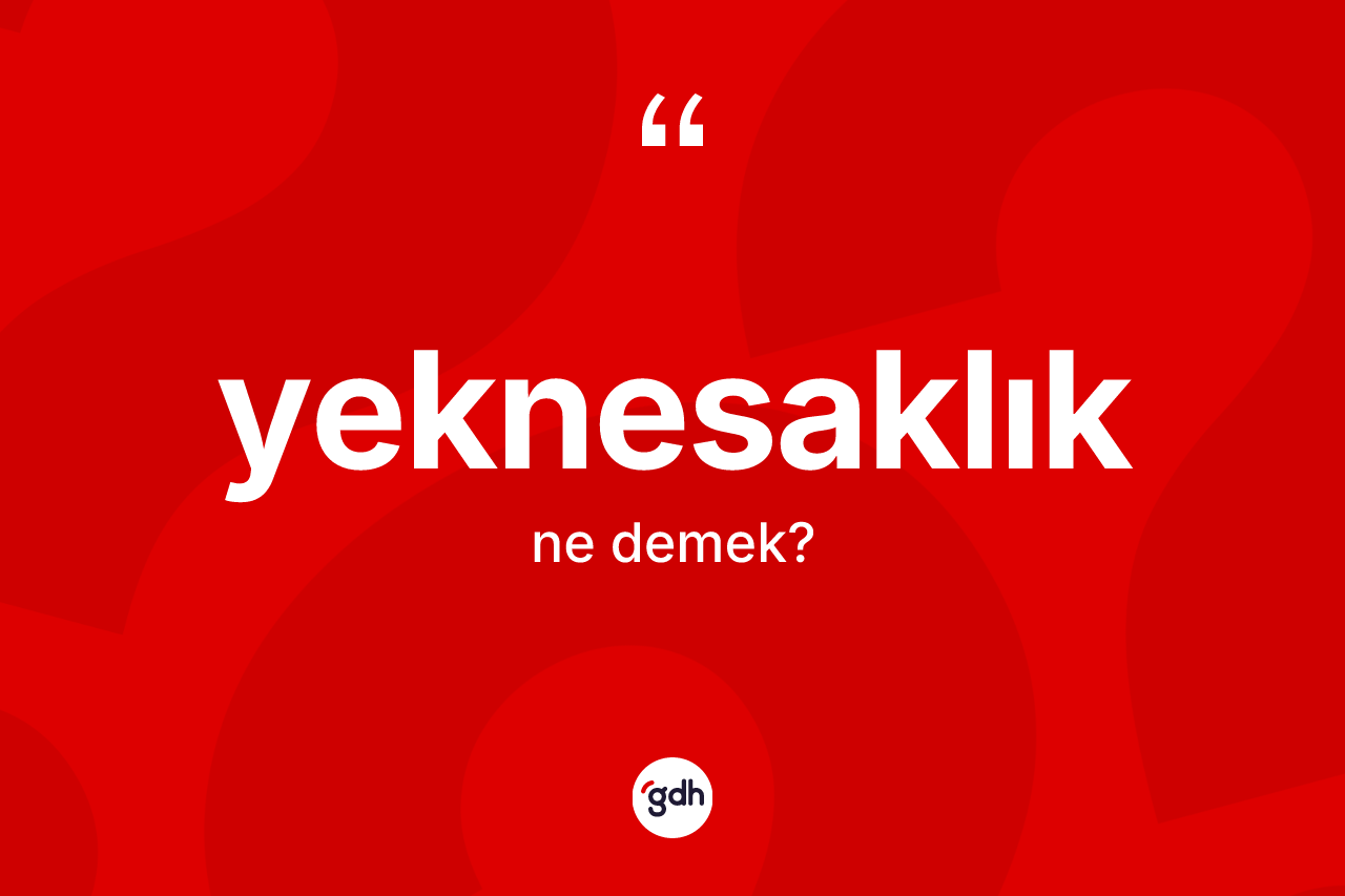 Yeknesaklık kelimesinin sözlükteki tanımı nedir? Yeknesaklık kelimesinin TDK'ya göre açıklaması nedir?