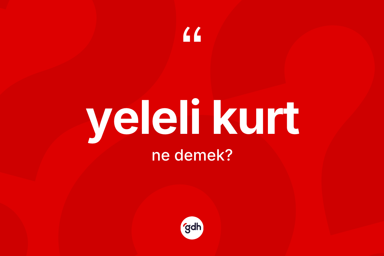 Yeleli kurt ne anlama gelir? Yeleli kurdun TDK'ya göre anlamı nedir?