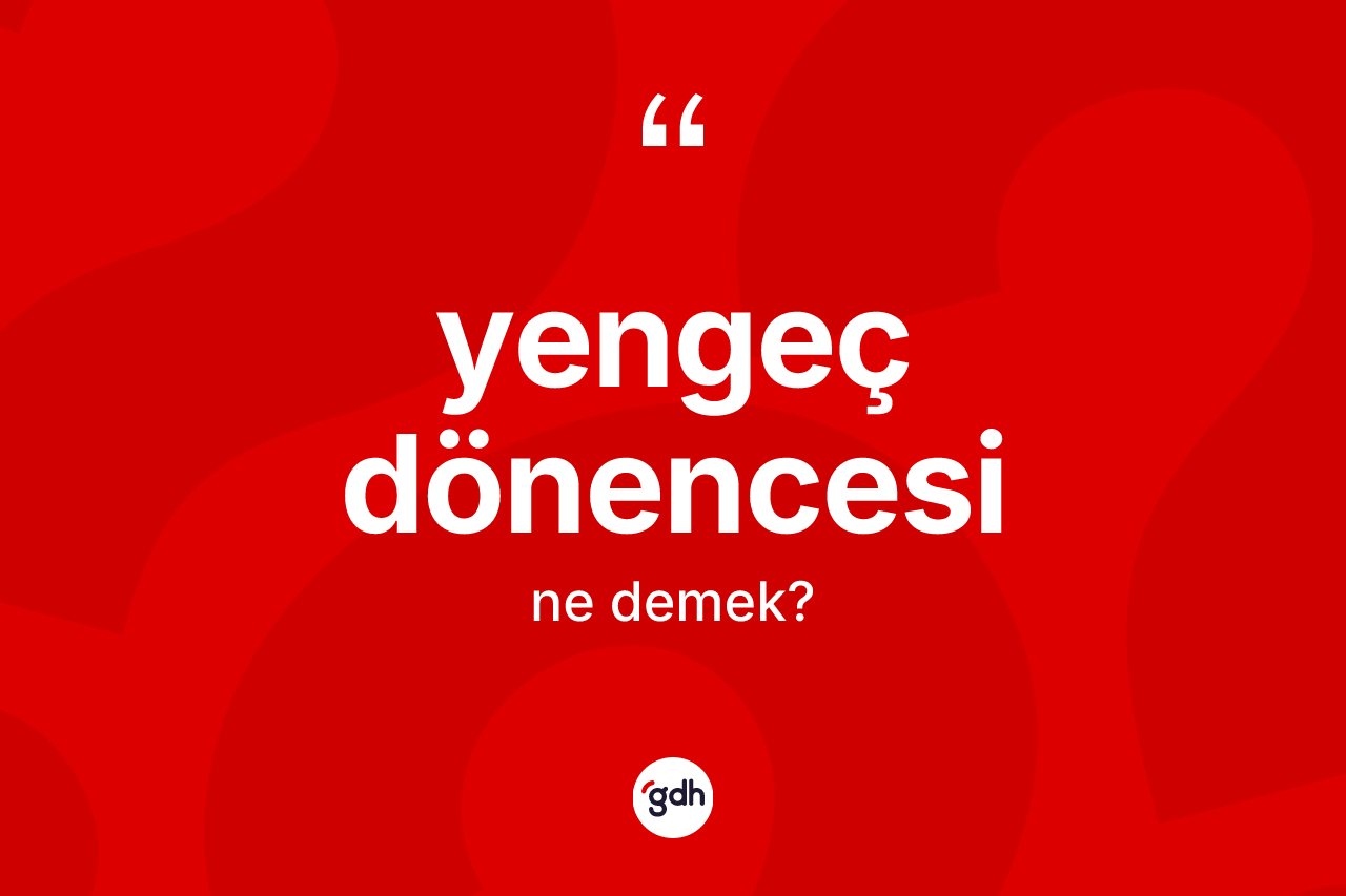 Yengeç Dönencesi kelimesi ne demek? Yengeç Dönencesi'nin sözlükteki anlamı nedir?
