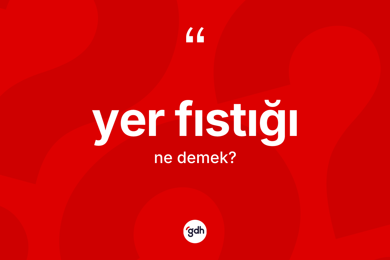 Yer fıstığı ne demek? Yer fıstığının sözlükteki anlamı nedir?