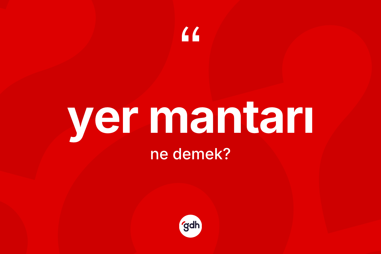 Yer mantarı kelimesinin anlamı nedir? Yer mantarının TDK'ya göre anlamı nedir?