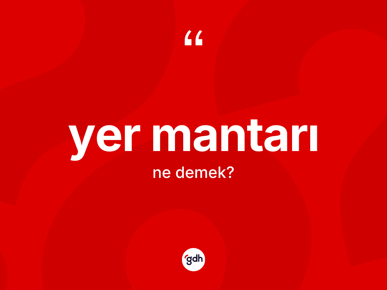 Yer mantarı kelimesinin anlamı nedir? Yer mantarının TDK'ya göre anlamı nedir?