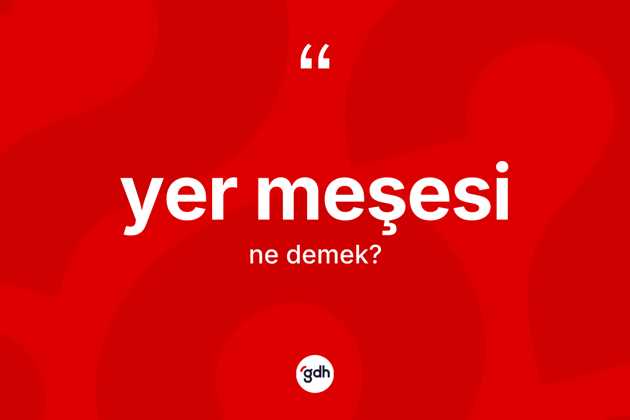 Yer meşesi kelimesi ne anlama gelir? Yer meşesinin sözlükteki anlamı nedir?