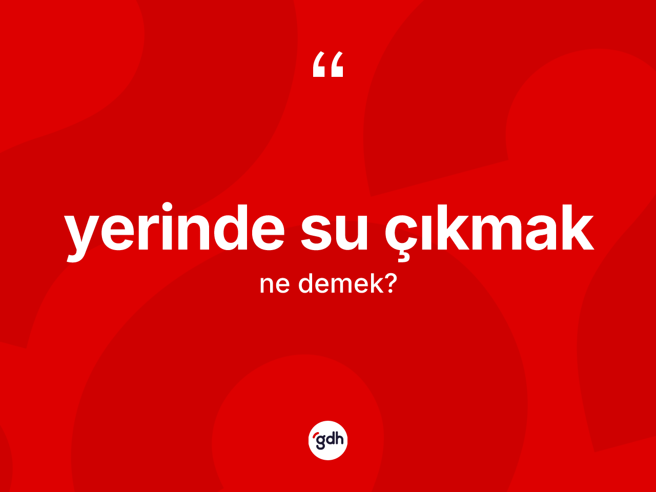 Yerinde su çıkmak ifadesinin sözlükteki anlamı nedir? Yerinde su çıkmak sözü nerede kullanılır?