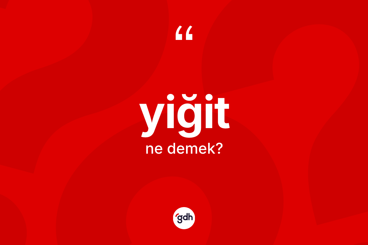 Yiğit kelimesinin tanımı nedir?