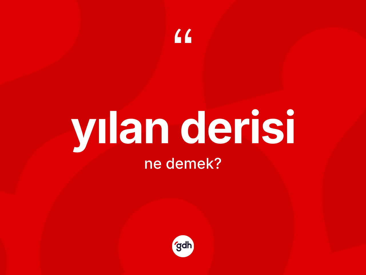 Yılan derisi ne anlama gelir? Yılan derisinin TDK'ya göre anlamı nedir?