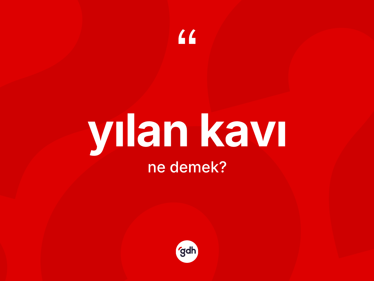Yılan kavı kelimesi ne anlama gelir? Yılan kavının TDK'ya göre anlamı nedir?