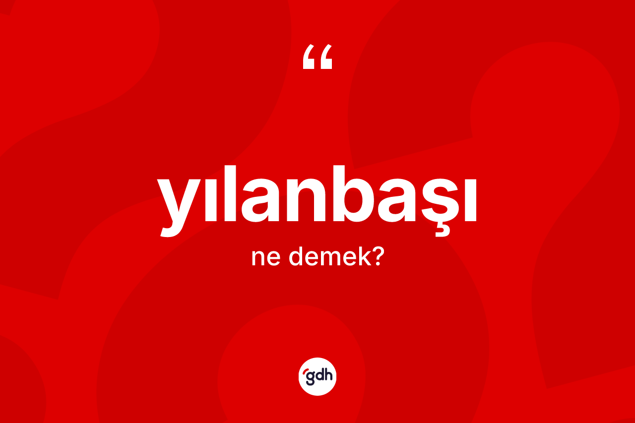Yılanbaşı kelimesi ne anlama gelir? Yılanbaşı kelimesinin özellikleri nelerdir?
