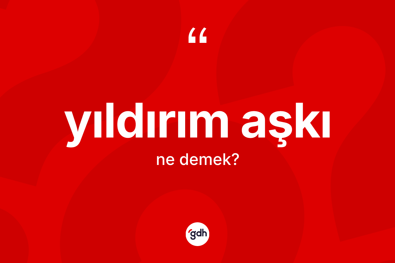 Yıldırım aşkı nedir?