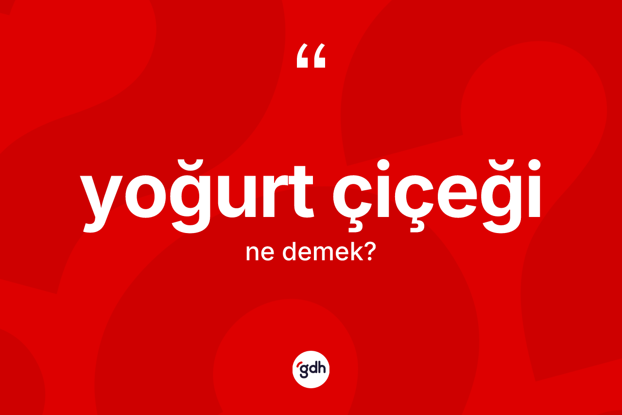 Yoğurt çiçeği kelimesi ne anlama gelir?