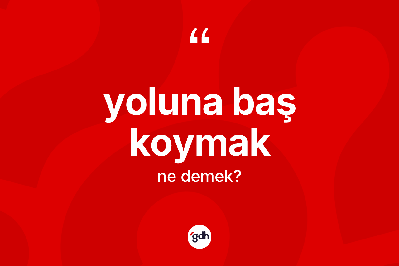 Yoluna baş koymak sözü neyi anlatır?