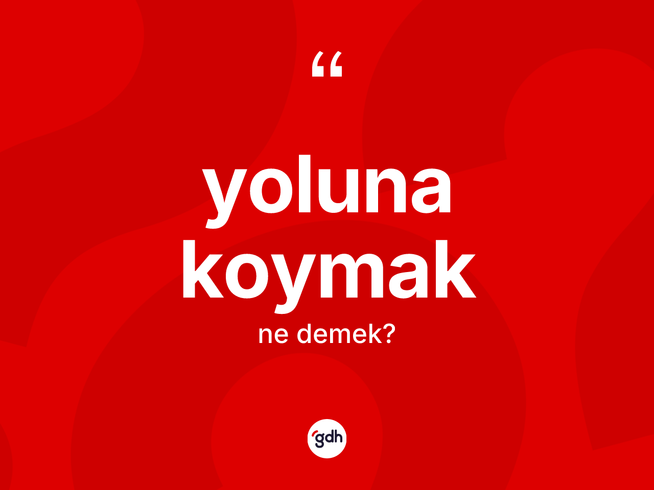Yoluna koymak ifadesi ne demek? Yoluna koymak sözünün TDK anlamı nedir?