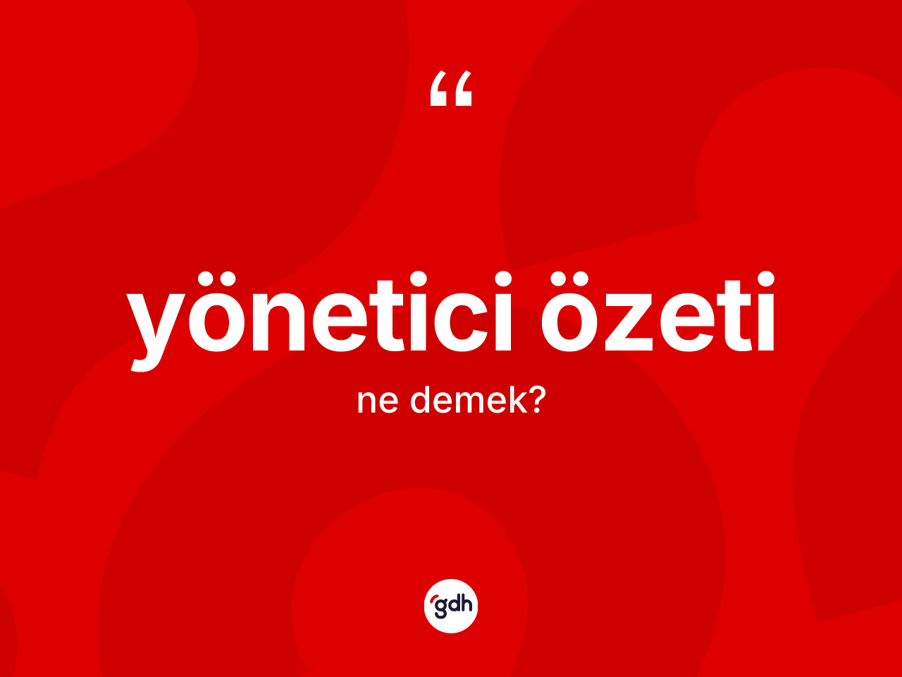 Yönetici özeti kelimesi nedir? Yönetici özeti kelimesinin özellikleri nelerdir?