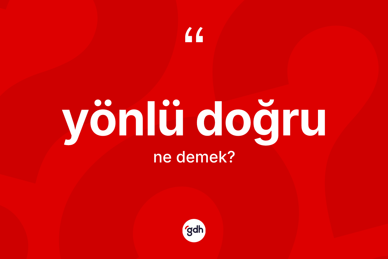 Yönlü doğru ne anlama gelir? Yönlü doğrunun kısaca tanımı nedir?