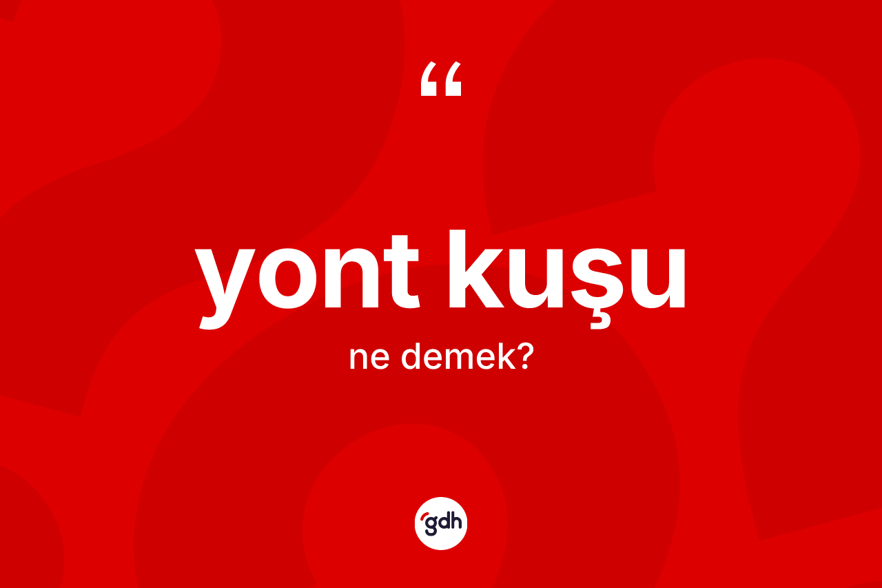 Yont kuşu kelimesinin tanımı nedir? Yont kuşu kelimesinin kaç farklı anlamı var?