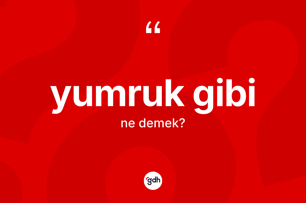 Yumruk gibi ifadesi neyi anlatır?