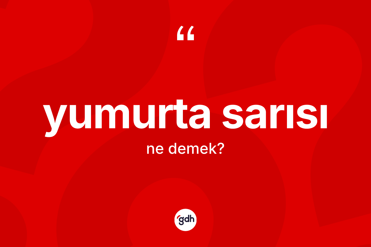Yumurta sarısı kelimesinin tanımı nedir?