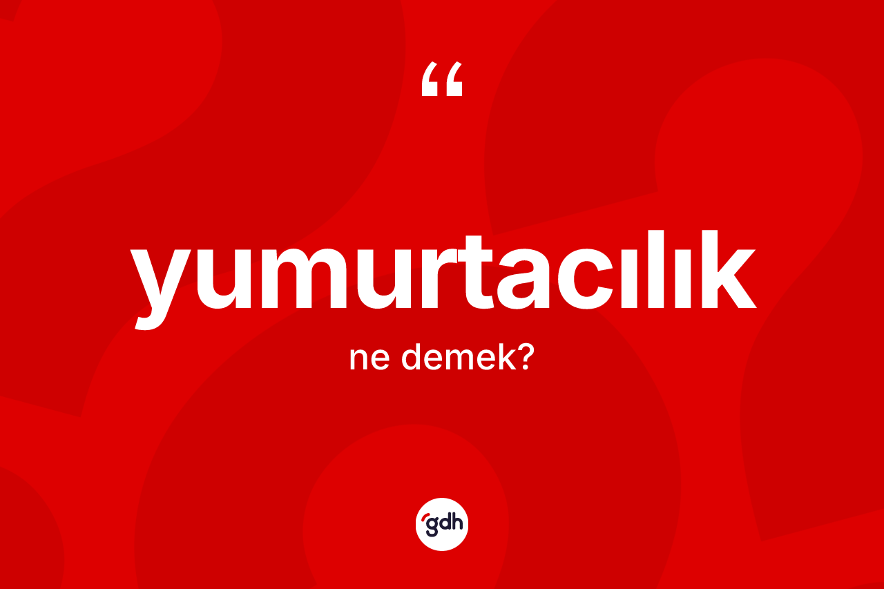 Yumurtacılık kelimesinin anlamı nedir? Yumurtacılık kelimesinin TDK'ya göre açıklaması nedir?