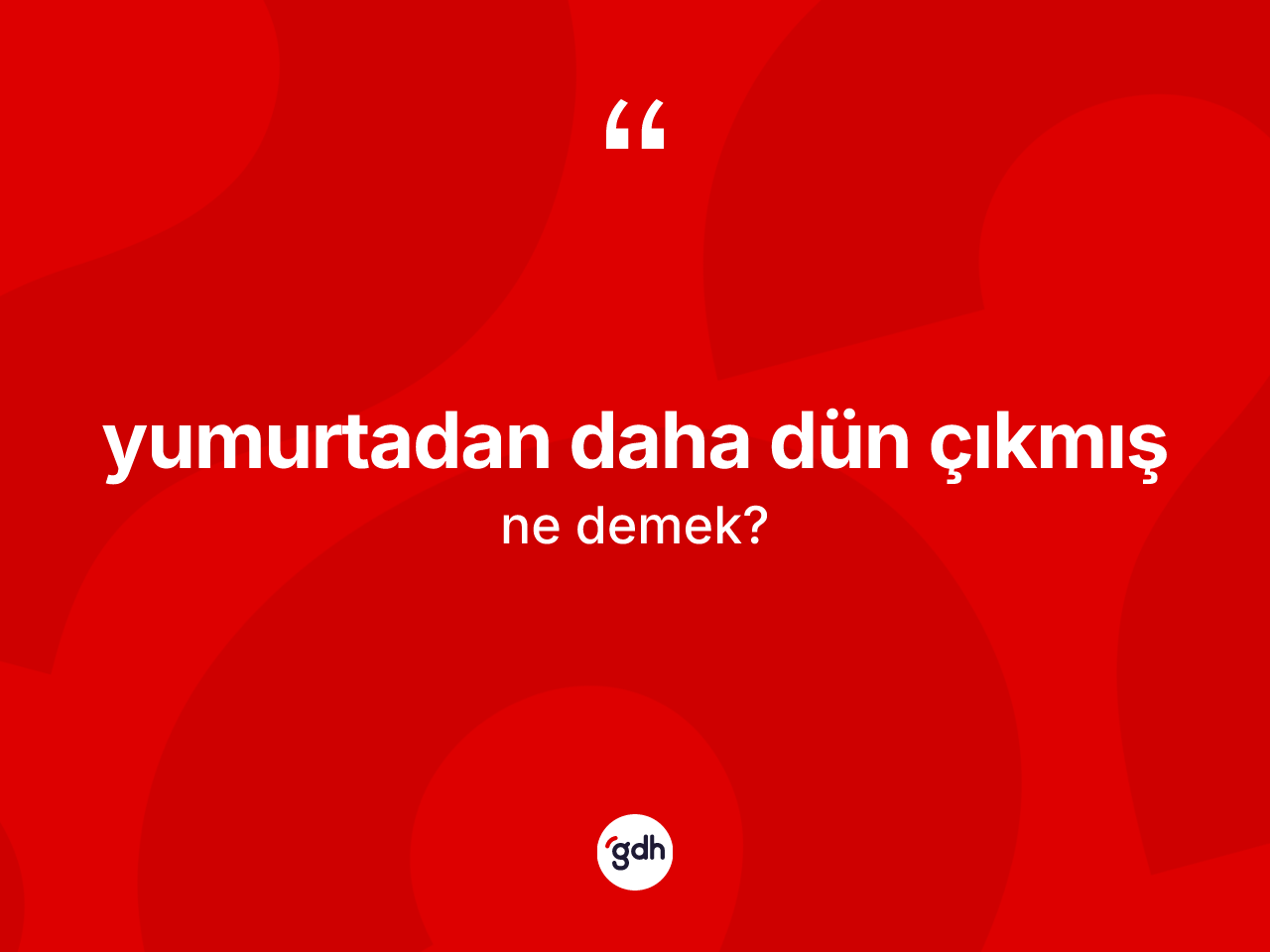 Yumurtadan daha dün çıkmış nedir? Yumurtadan daha dün çıkmış sözü nerede kullanılır?