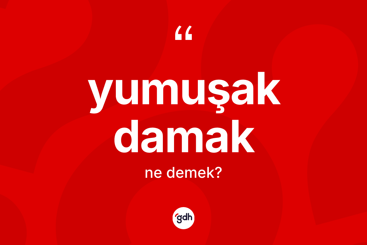 Yumuşak damak kelimesinin sözlükteki tanımı nedir? Yumuşak damağın TDK'ya göre anlamı nedir?