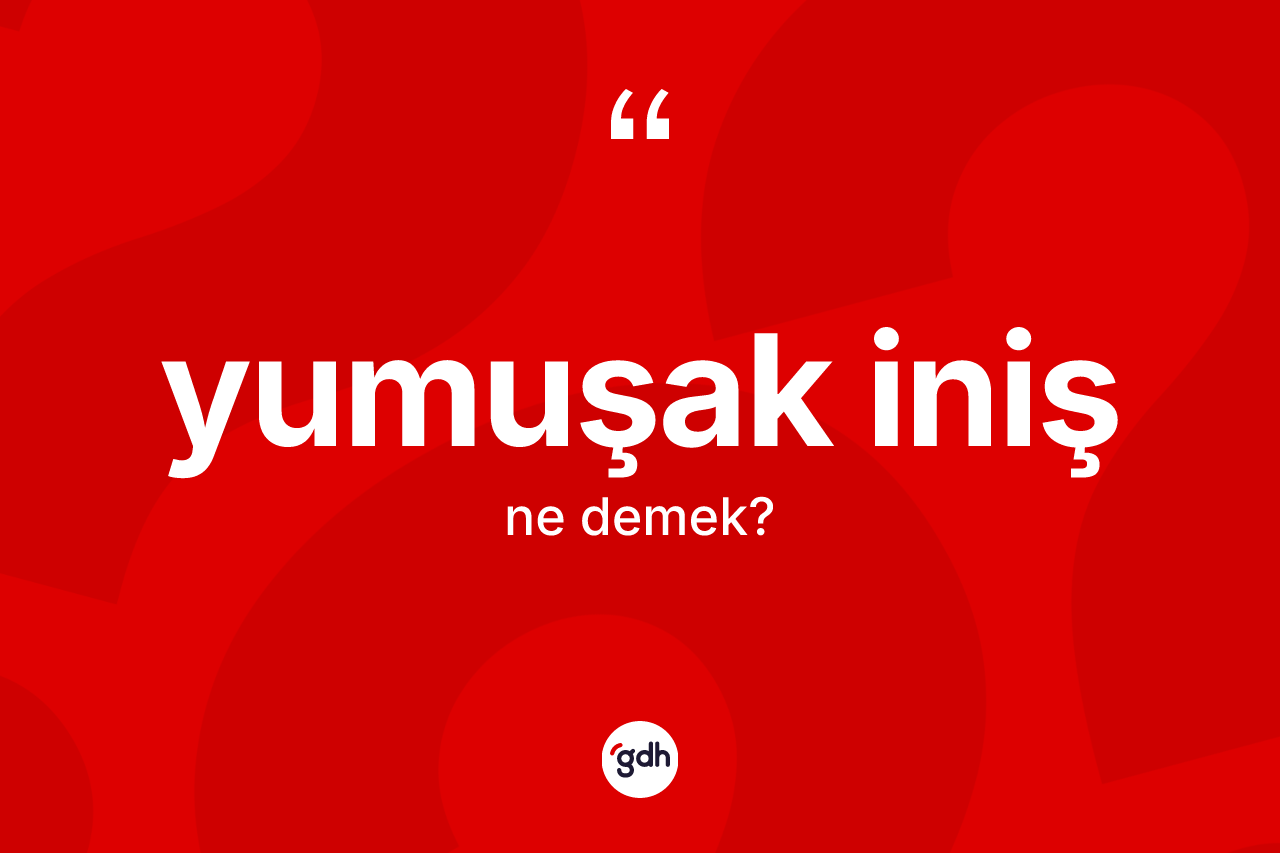 Yumuşak iniş kelimesinin anlamı nedir? Yumuşak inişin TDK'ya göre anlamı nedir?