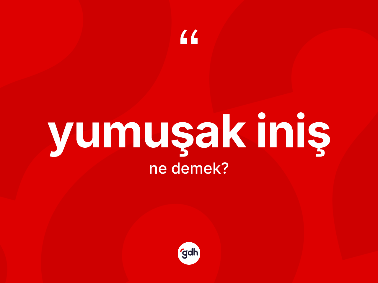 Yumuşak iniş kelimesinin anlamı nedir? Yumuşak inişin TDK'ya göre anlamı nedir?
