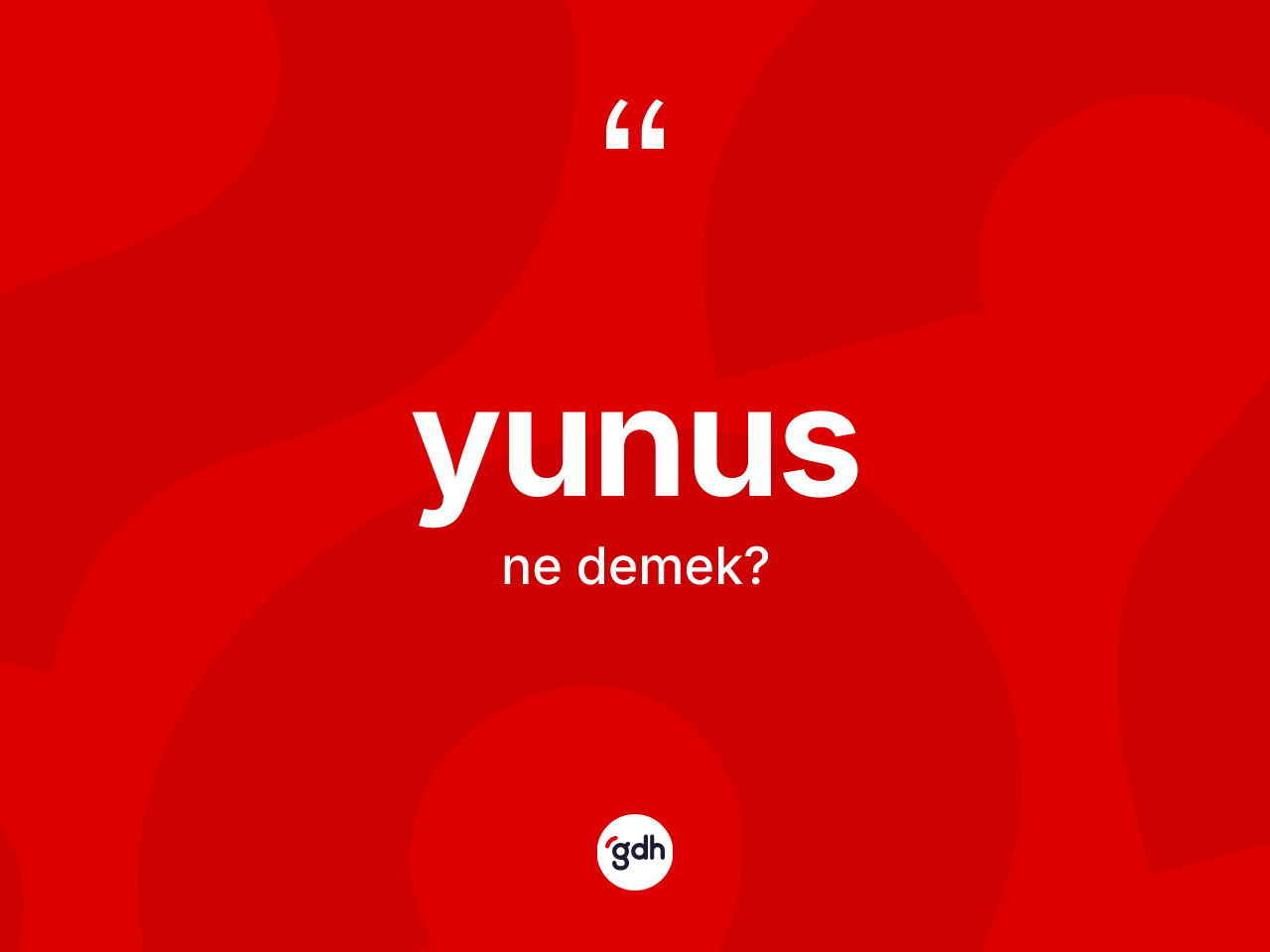 Yunus kelimesinin tanımı nedir? Yunus kelimesinin kaç farklı anlamı var?