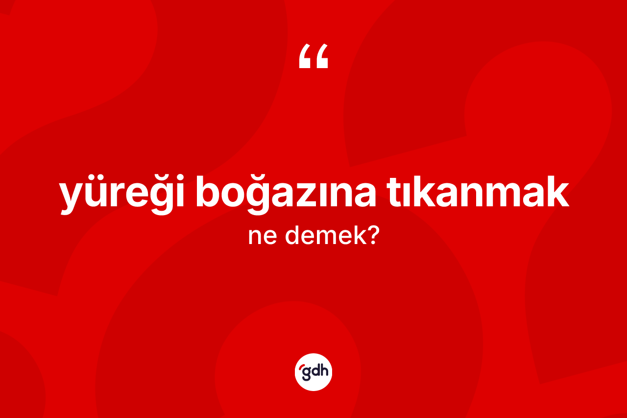 Yüreği boğazına tıkanmak ifadesinin kısaca anlamı nedir? Yüreği boğazına tıkanmak ifadesinin TDK'ya göre anlamı nedir?