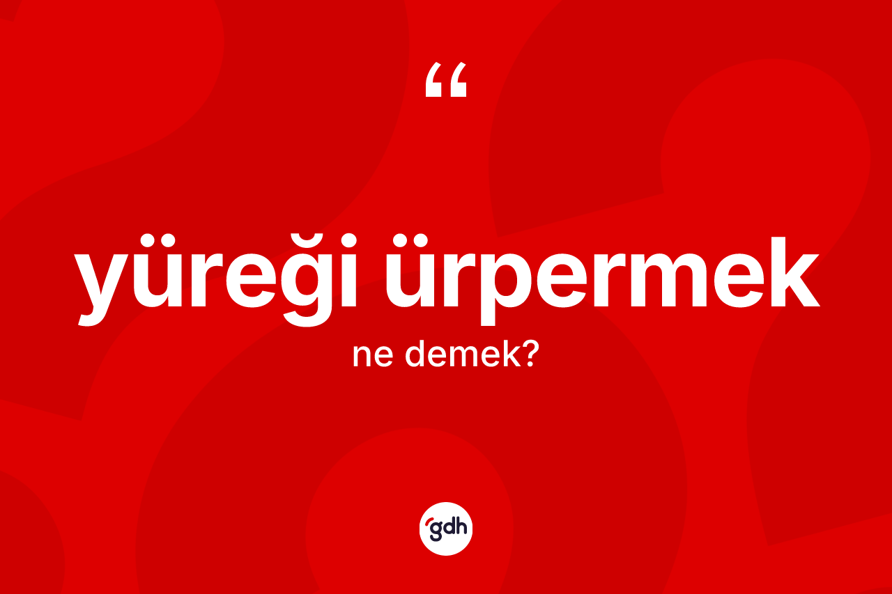 Yüreği ürpermek ne anlama gelir? Yüreği ürpermek ifadesi hangi durumlarda kullanılır