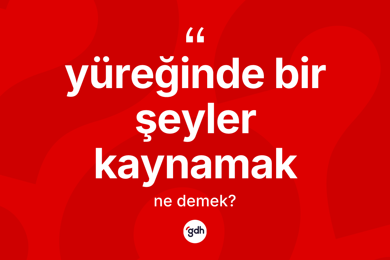 Yüreğinde bir şeyler kaynamak ne anlama gelir? Yüreğinde bir şeyler kaynamak sözü hangi durumlarda kullanılır?