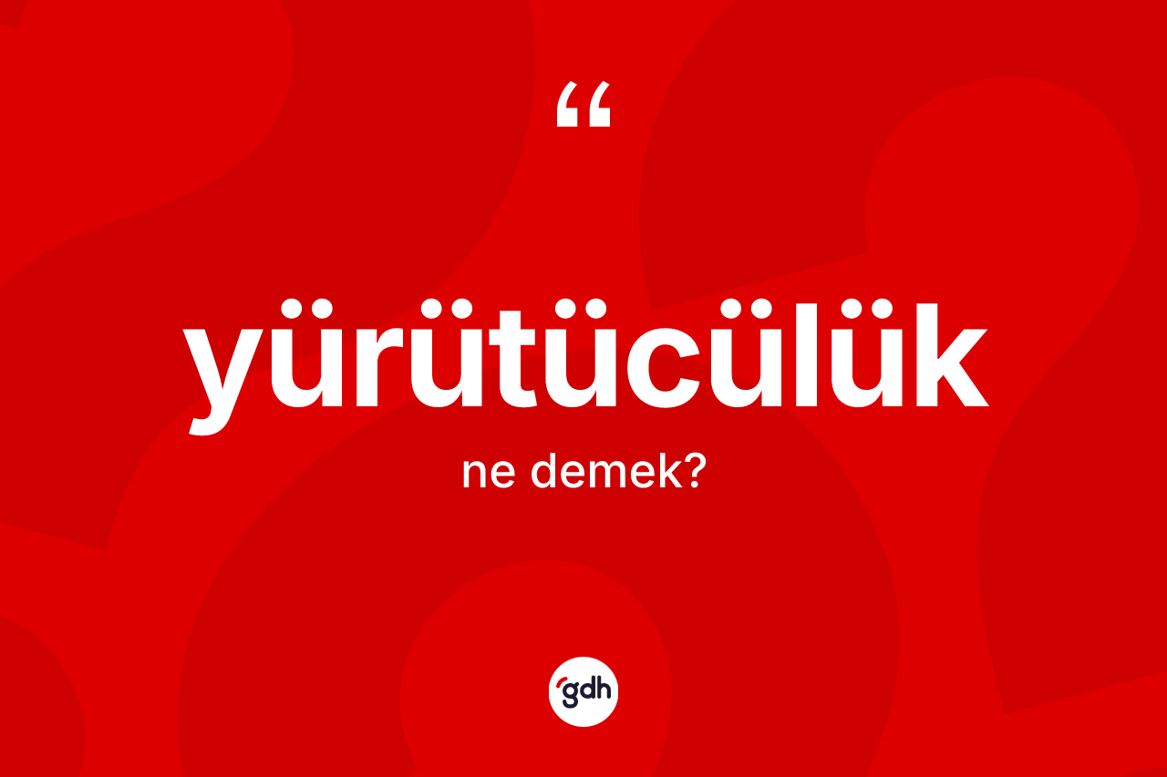 Yürütücülük ne anlama gelir?