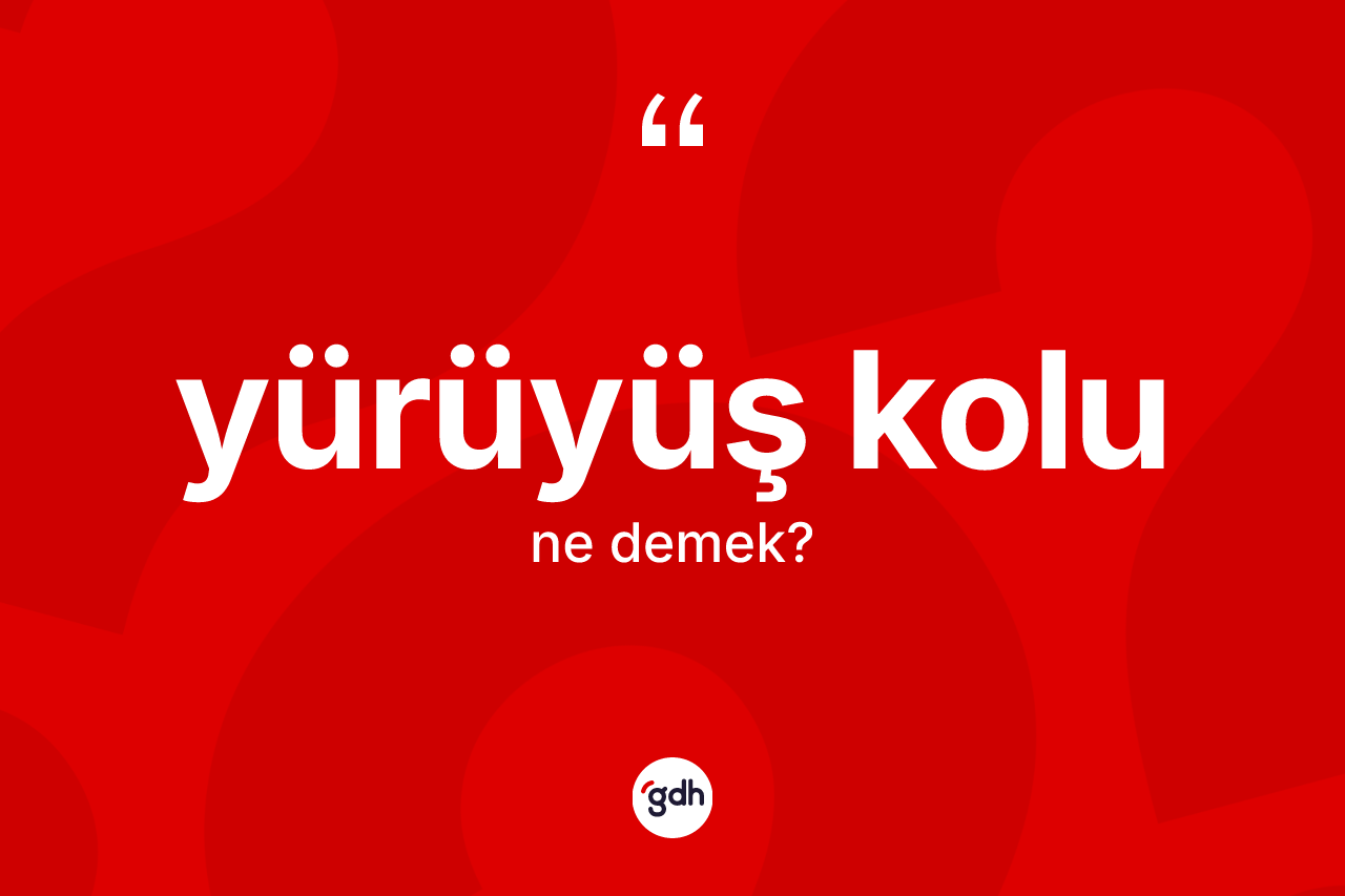 Yürüyüş kolu kelimesinin anlamı nedir? Yürüyüş kolunun TDK'ya göre anlamı nedir?