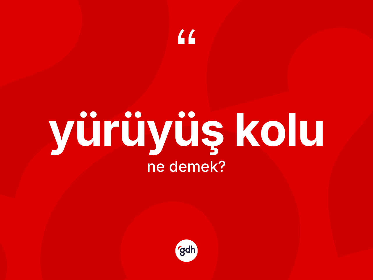 Yürüyüş kolu kelimesinin anlamı nedir? Yürüyüş kolunun TDK'ya göre anlamı nedir?