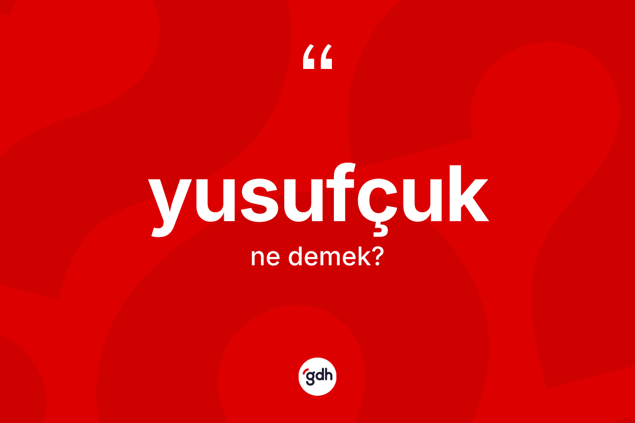 Yusufçuk kelimesinin tanımı nedir? Yusufçuk kelimesinin TDK'ya göre açıklaması nedir?