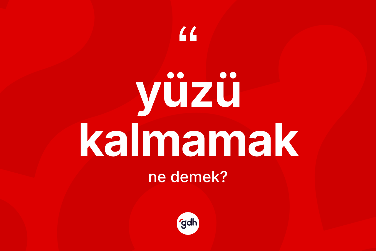 Yüzü kalmamak ne demektir? Yüzü kalmamak ifadesinin TDK'ya göre açıklaması nedir?