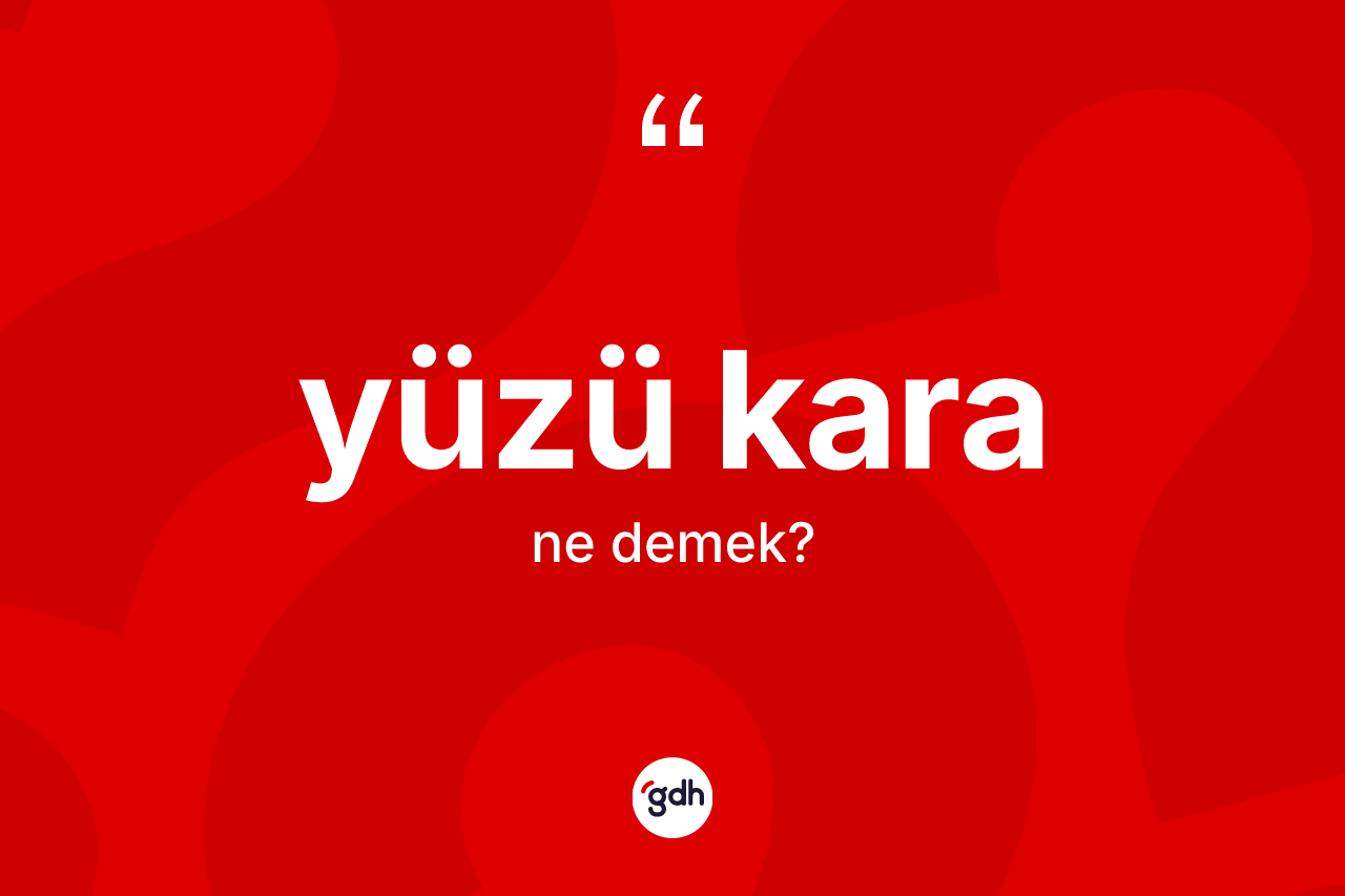 Yüzü kara kelimesinin tanımı nedir? Yüzü karanın kısaca tanımı nedir?