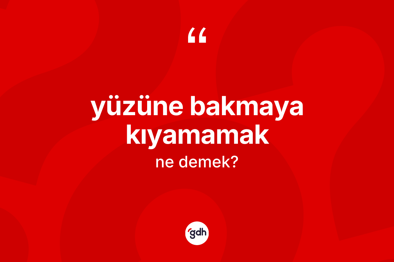 Yüzüne bakmaya kıyamamak ifadesinin kısaca anlamı nedir? Yüzüne bakmaya kıyamamak ifadesi nerede kullanılır?