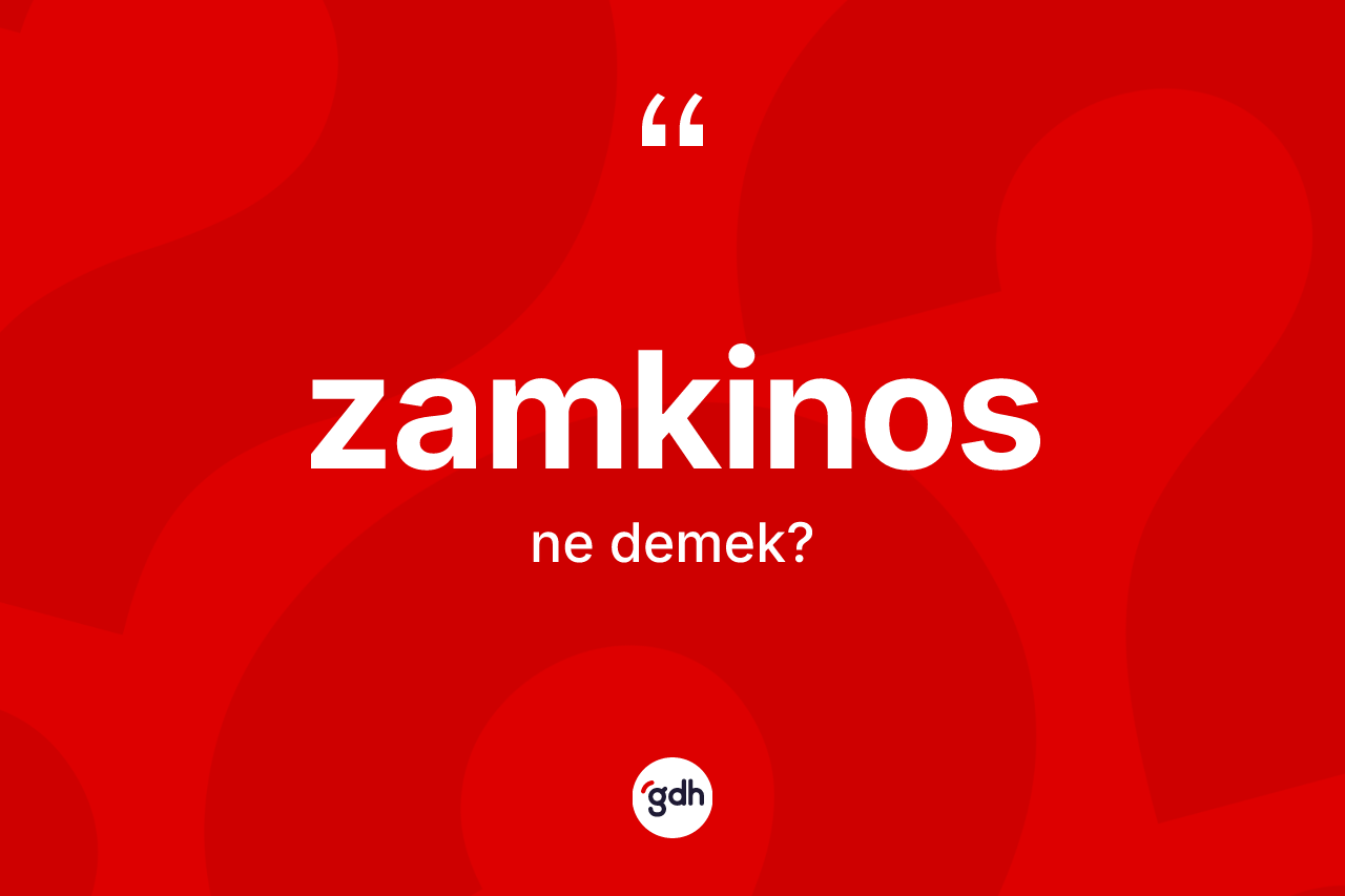Zamkinos kelimesinin tanımı nedir?