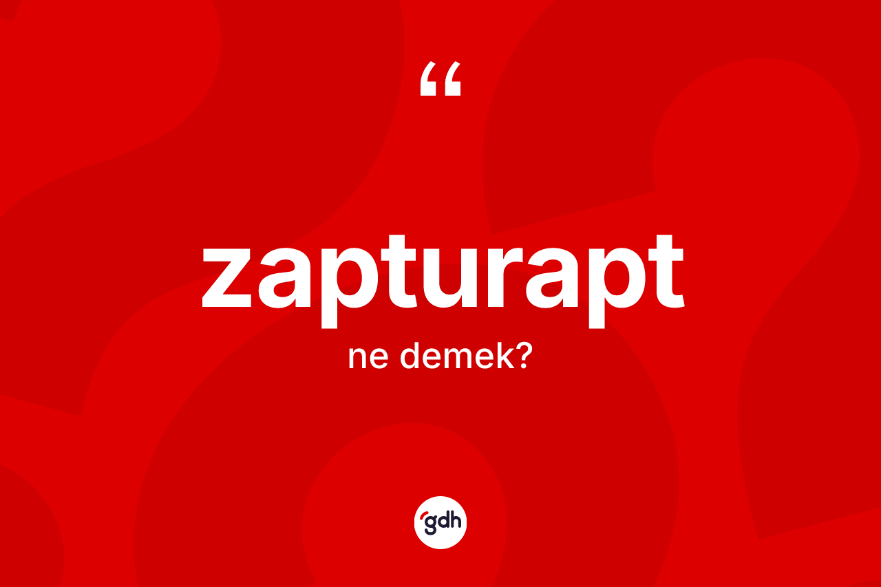 Zapturapt kelimesinin anlamı nedir? Zapturaptın kısaca tanımı nedir?