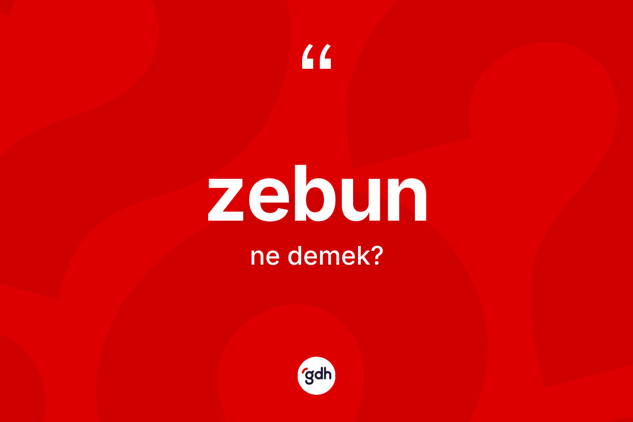 Zebun ne anlama gelir?