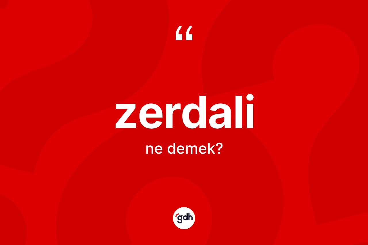 Zerdali kelimesi nedir?