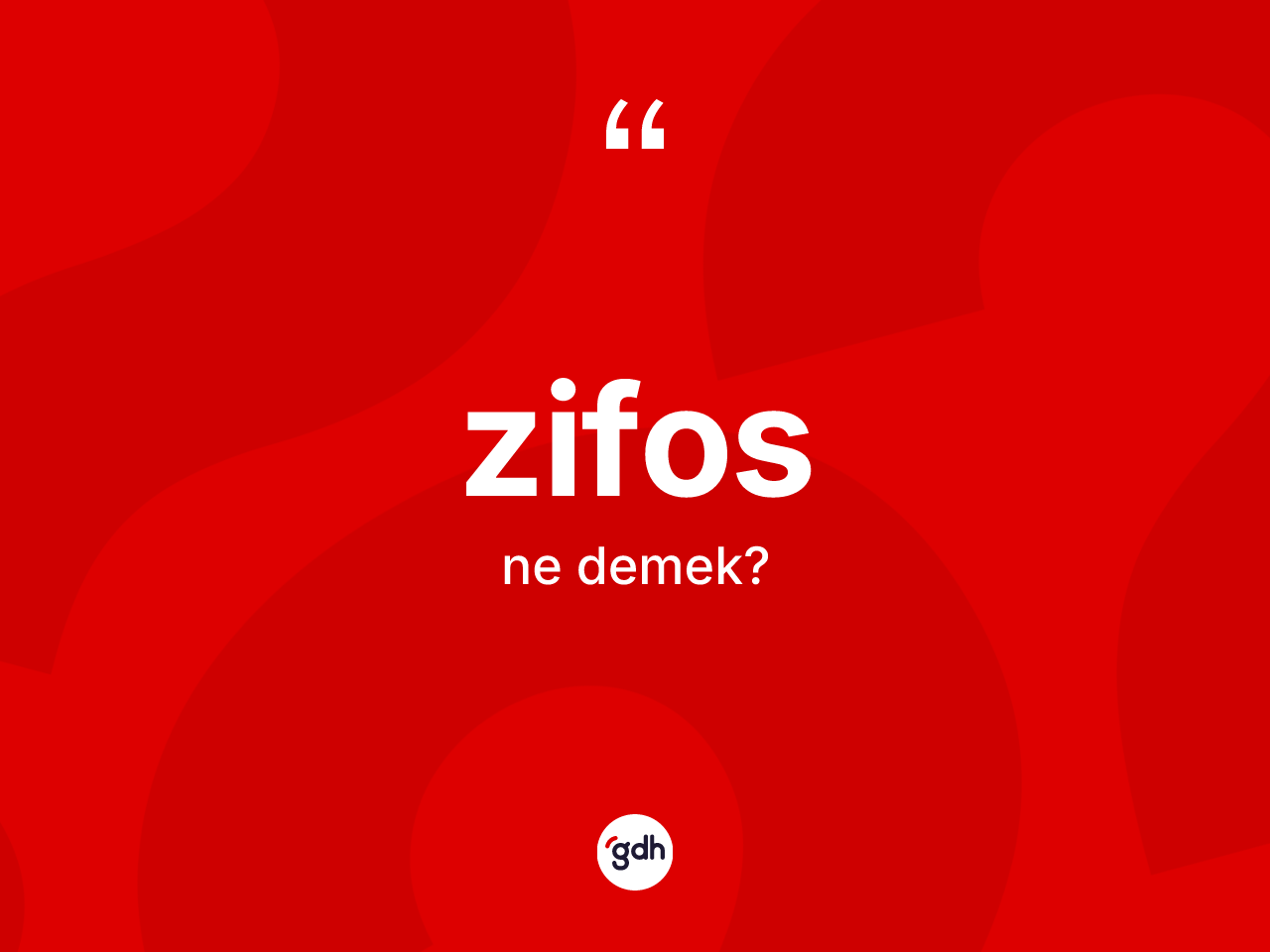 Zifos ne anlama gelir? Zifosun sözlükteki anlamı nedir?