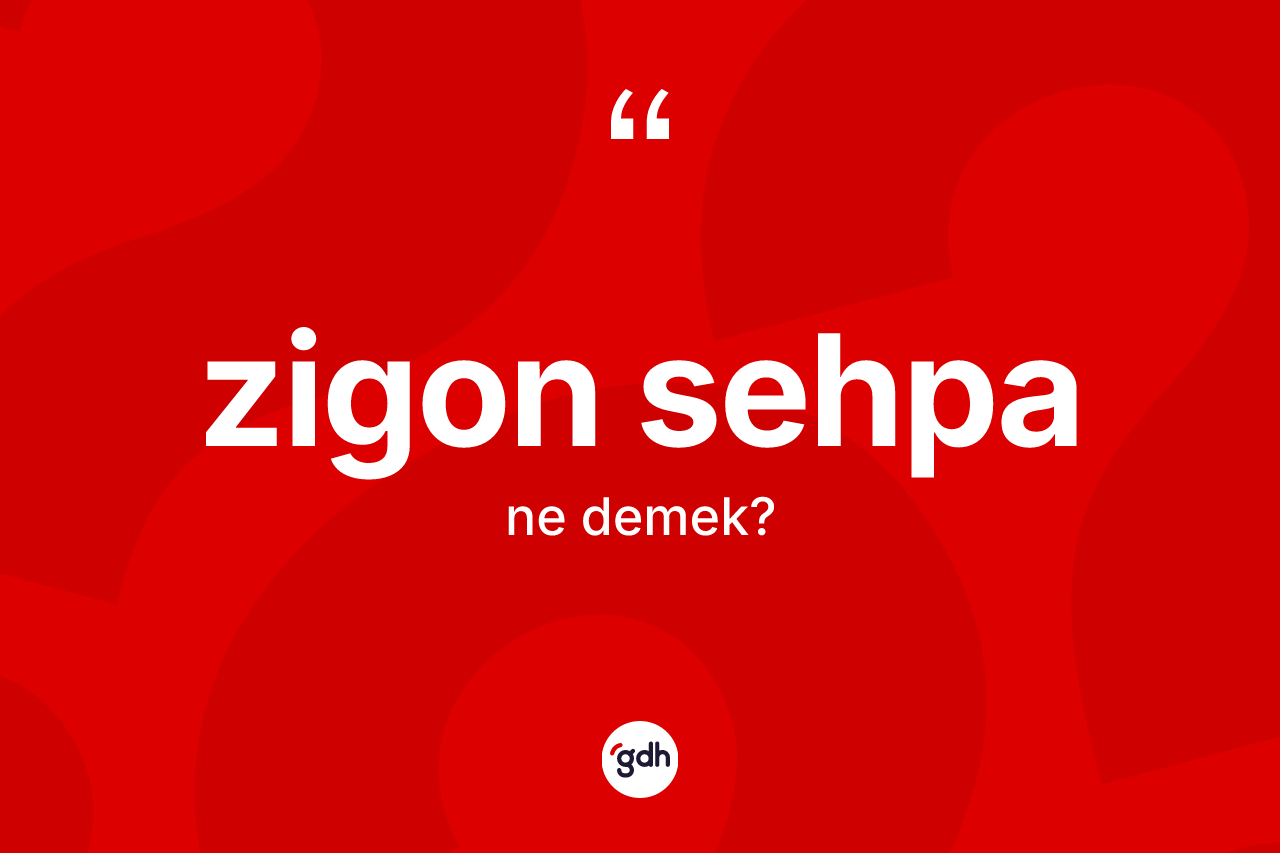 Zigon sehpa kelimesinin anlamı nedir?