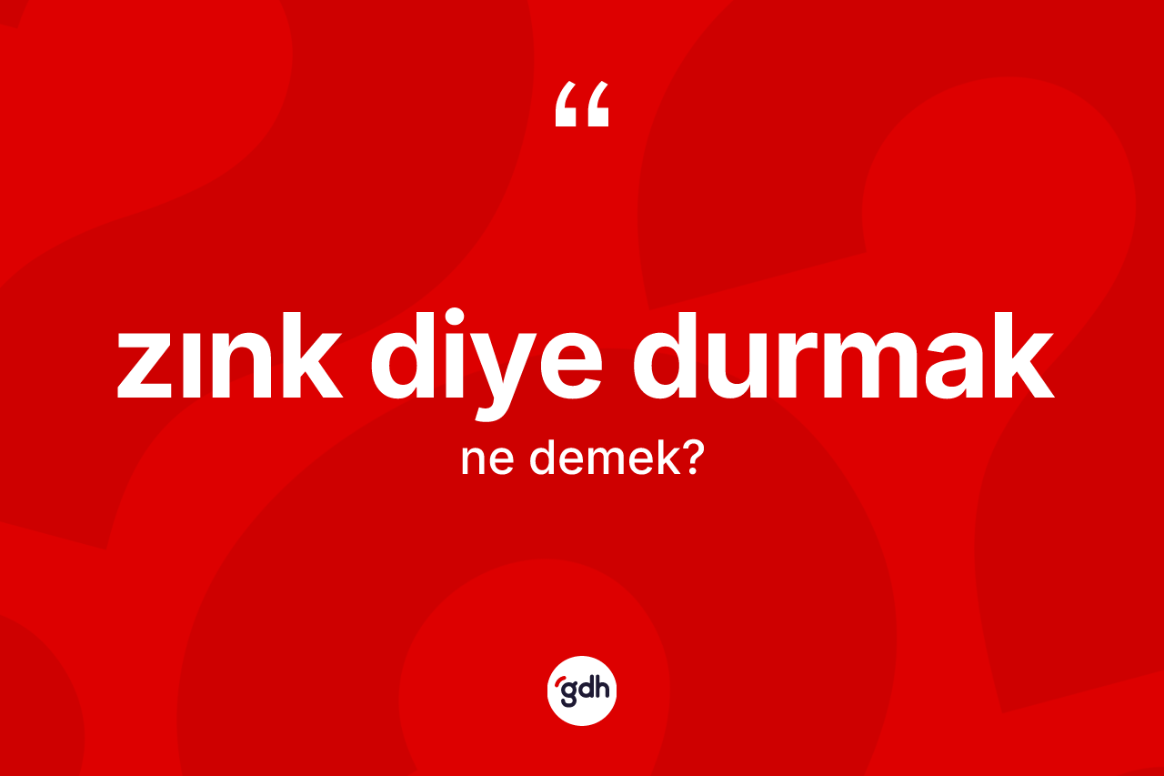 Zınk diye durmak ne anlama gelir?
