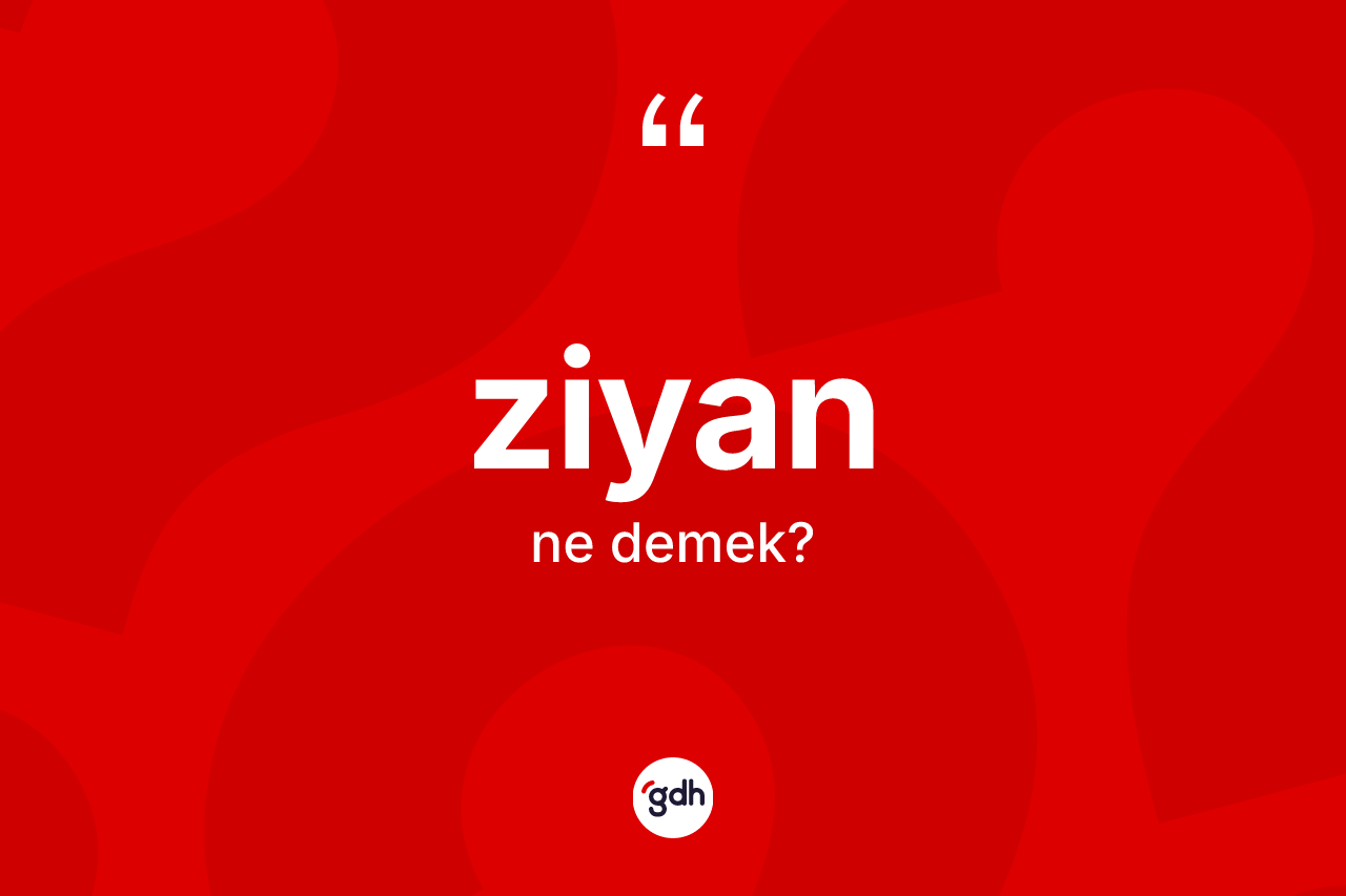 Ziyan ne demek?