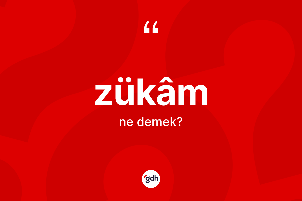 Zükâm nedir? Zükâm kelimesinin kaç farklı anlamı var?