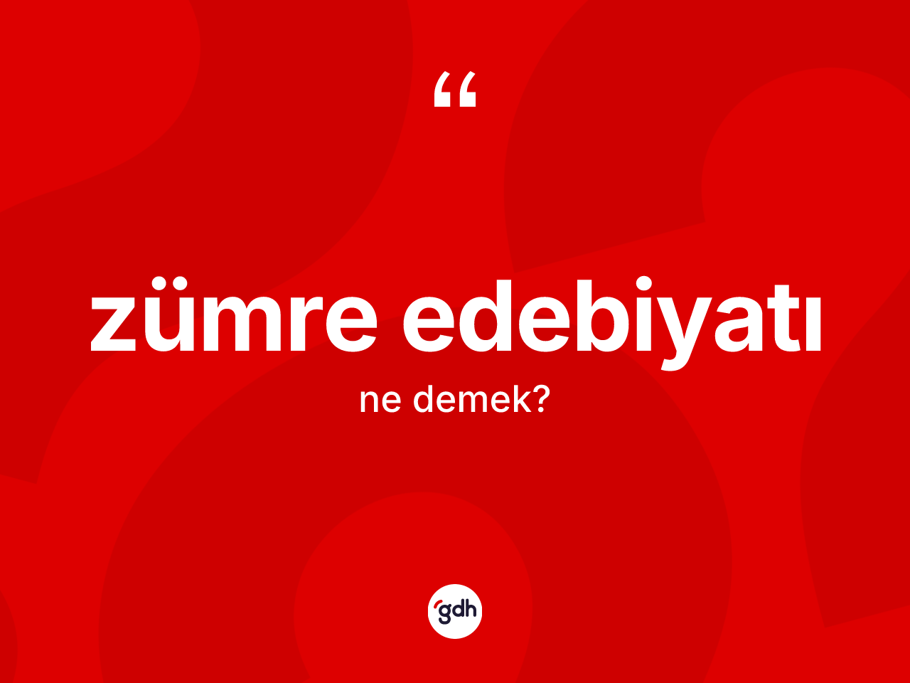 Zümre edebiyatı kelimesinin anlamı nedir? Zümre edebiyatının TDK'ya göre anlamı nedir?