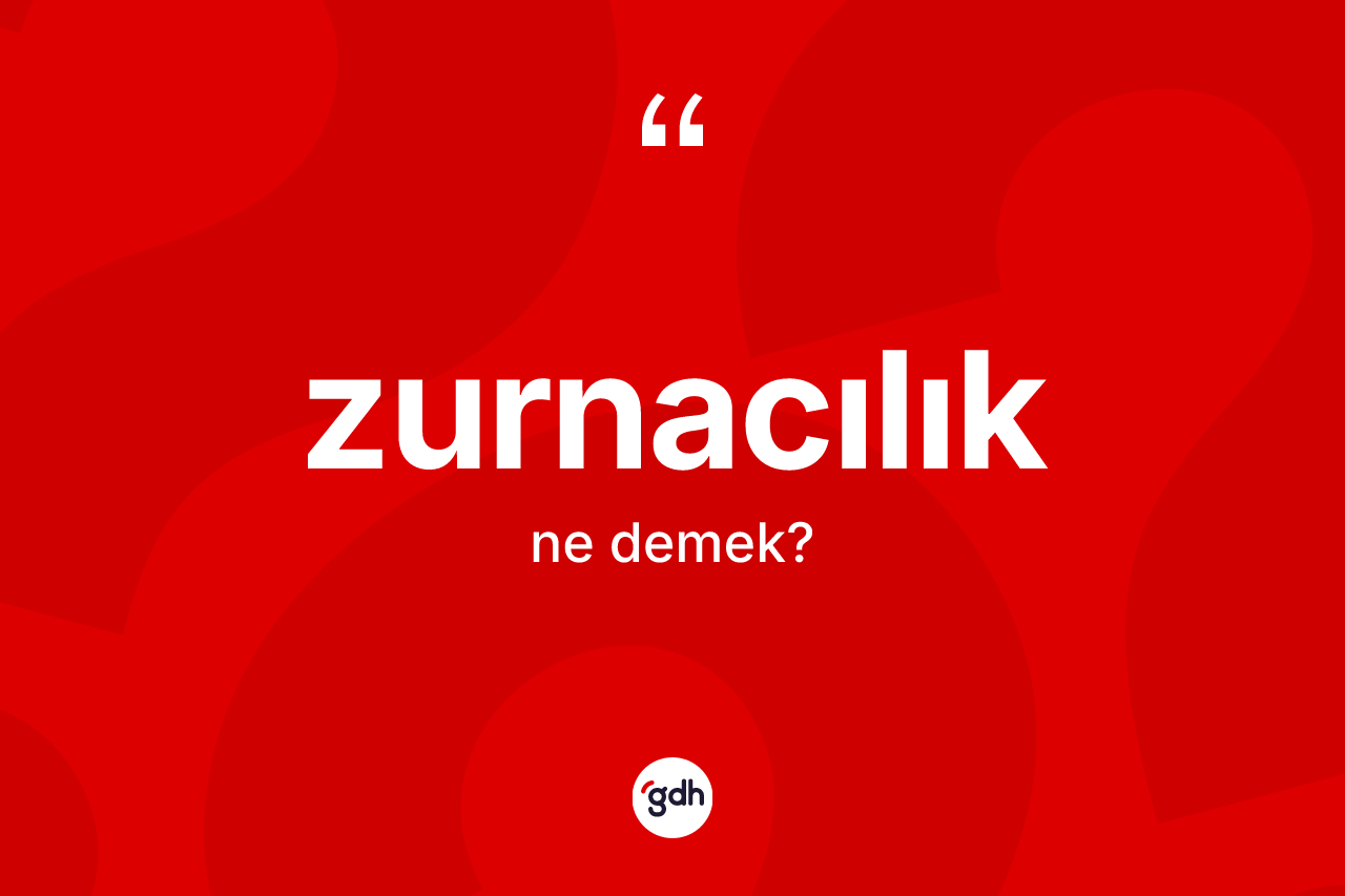 Zurnacılık kelimesinin sözlükteki tanımı nedir? Zurnacılığın TDK'ya göre anlamı nedir?